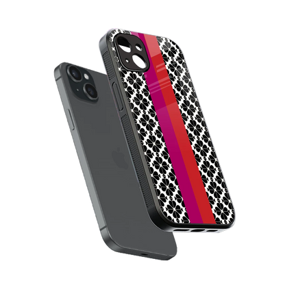 Rosy Noir sleek iphone 14 plus cover with tempered glass back and TPU edges