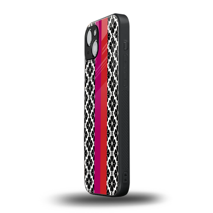 Rosy Noir iphone 14 plus mobile cover | shockproof glass phone case