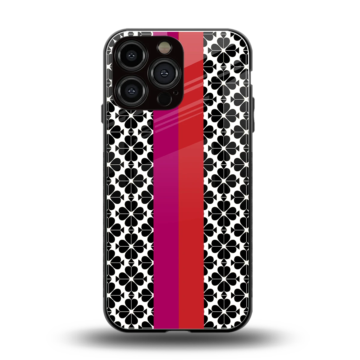 Rosy Noir back phone cover | glass case for iphone 15 pro max