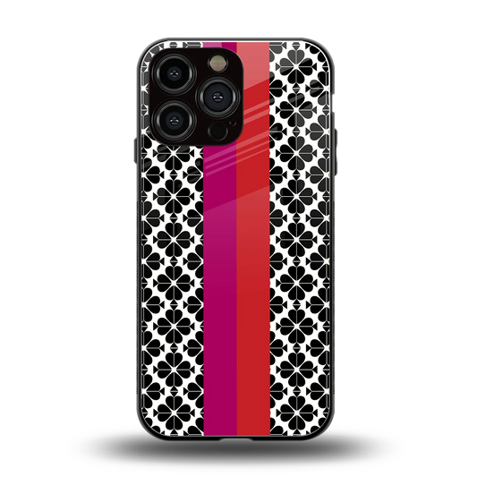 Rosy Noir back phone cover | glass case for iphone 15 pro max