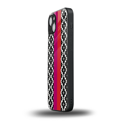 Rosy Noir iphone 15 mobile cover | shockproof glass phone case