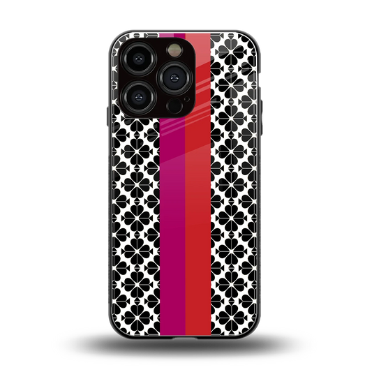 Rosy Noir back phone cover | glass case for iphone 16 pro