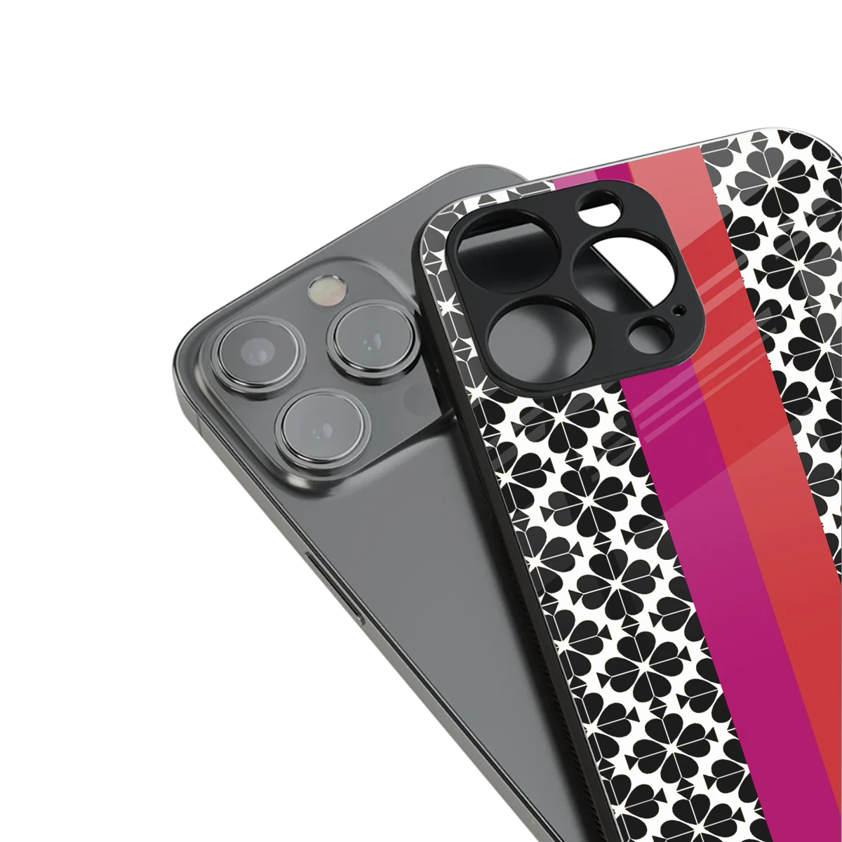 Rosy Noir stylish phone case for iphone 15 | glossy glass and slim fit