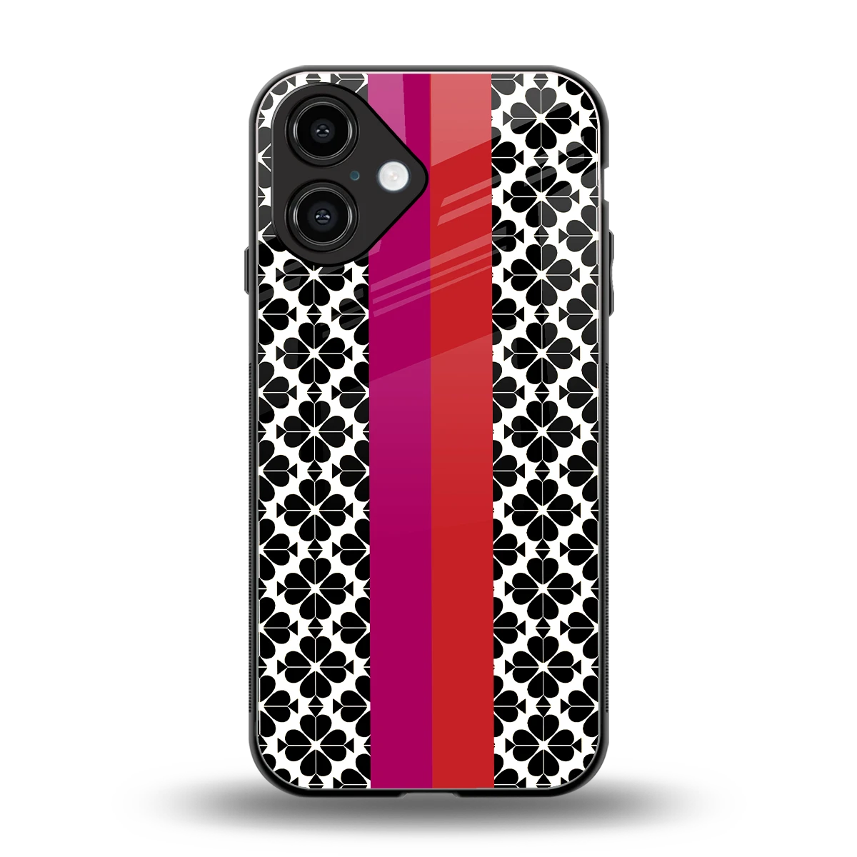 Rosy Noir back phone cover | glass case for iphone 16
