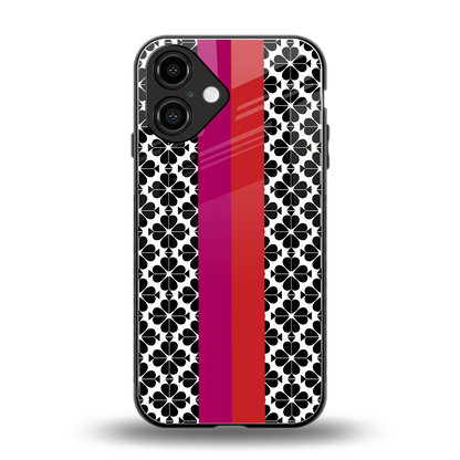 Rosy Noir back phone cover | glass case for iphone 16