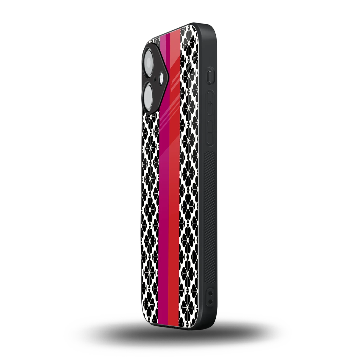 Rosy Noir iPhone 16 mobile cover | shockproof glass phone case