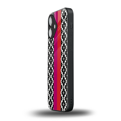 Rosy Noir iPhone 16 mobile cover | shockproof glass phone case