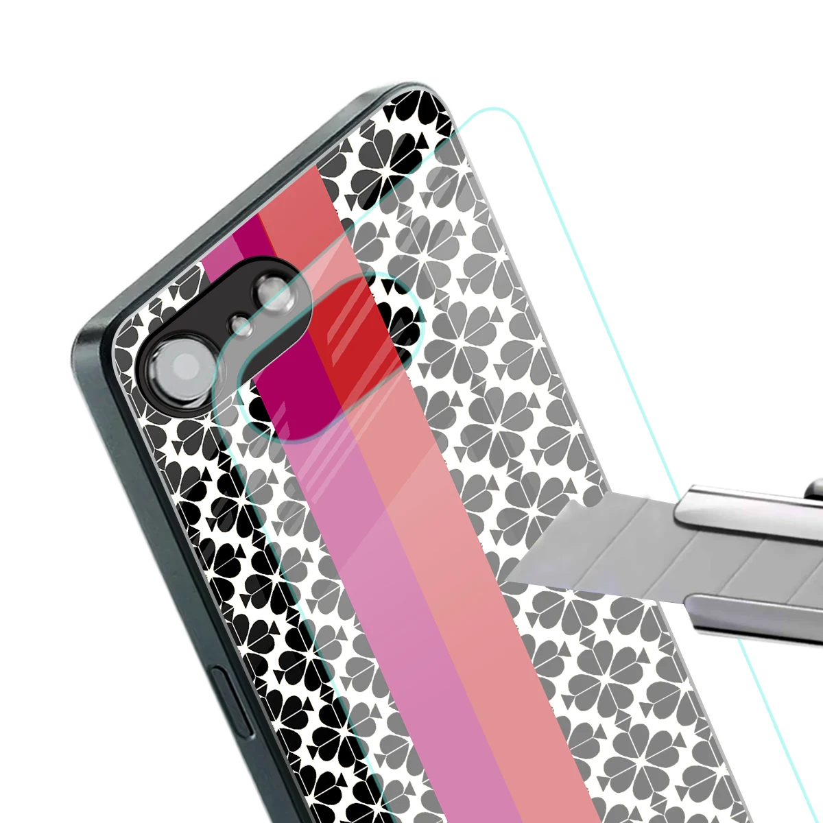 Rosy Noir stylish phone case for iphone 17e | glossy glass and slim fit