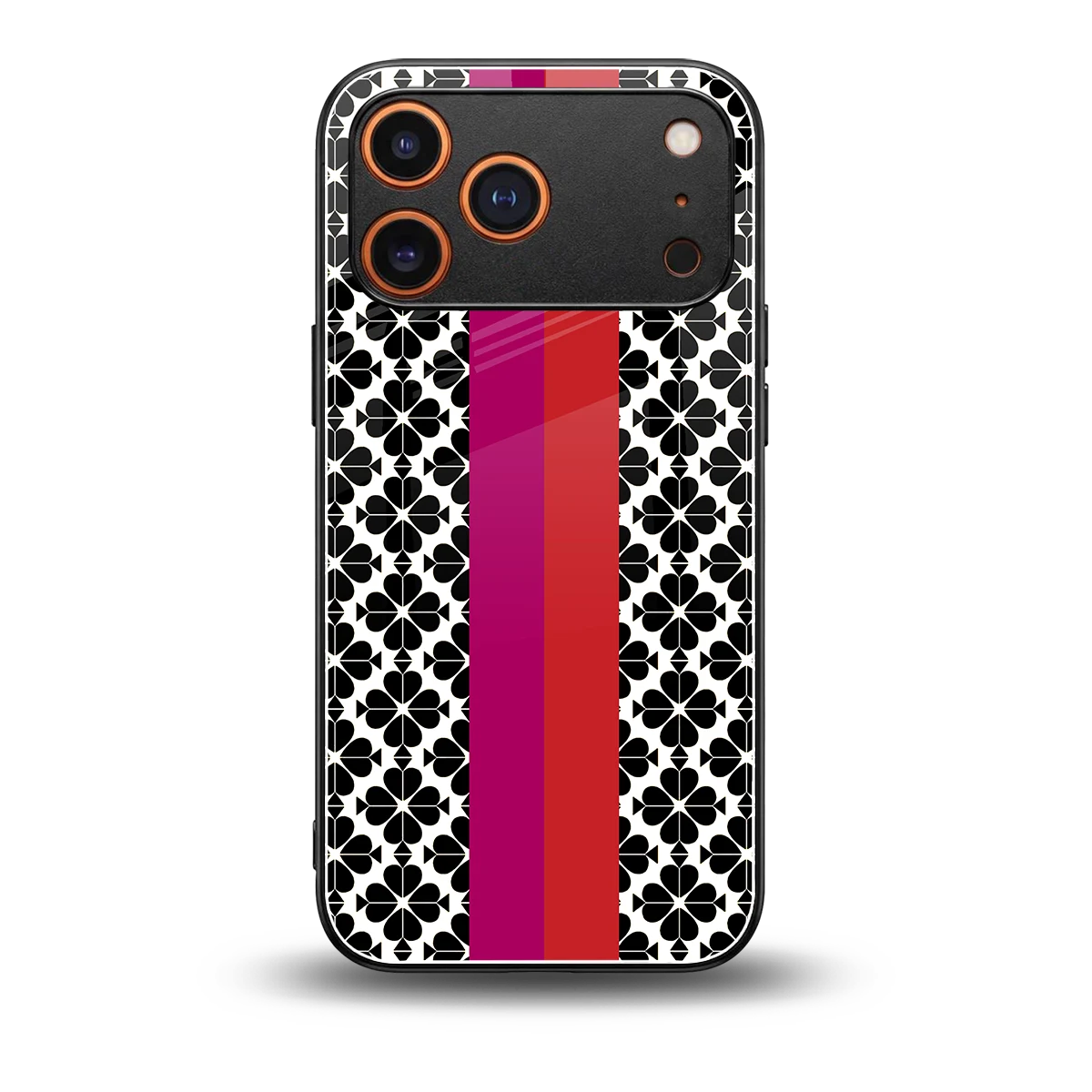 Rosy Noir back phone cover | glass case for iphone 17 pro