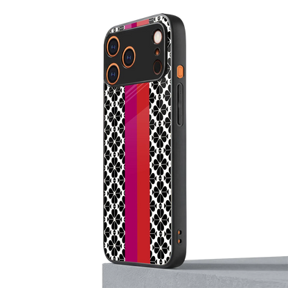 Rosy Noir iphone 17 pro mobile cover | shockproof glass phone case