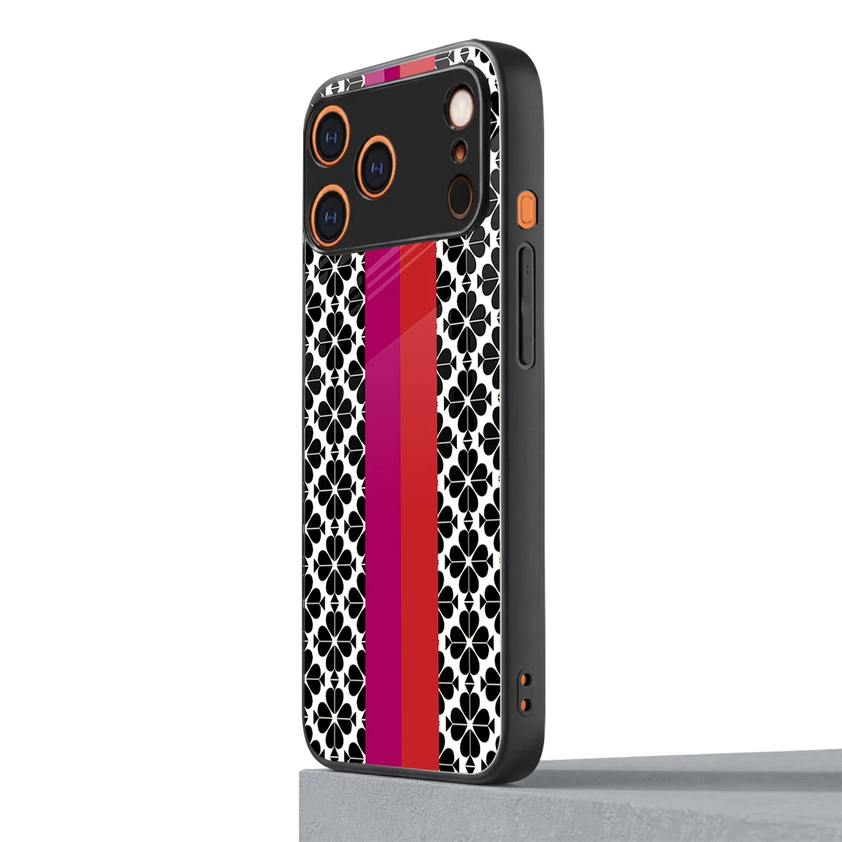 Rosy Noir iphone 17 pro max mobile cover | shockproof glass phone case