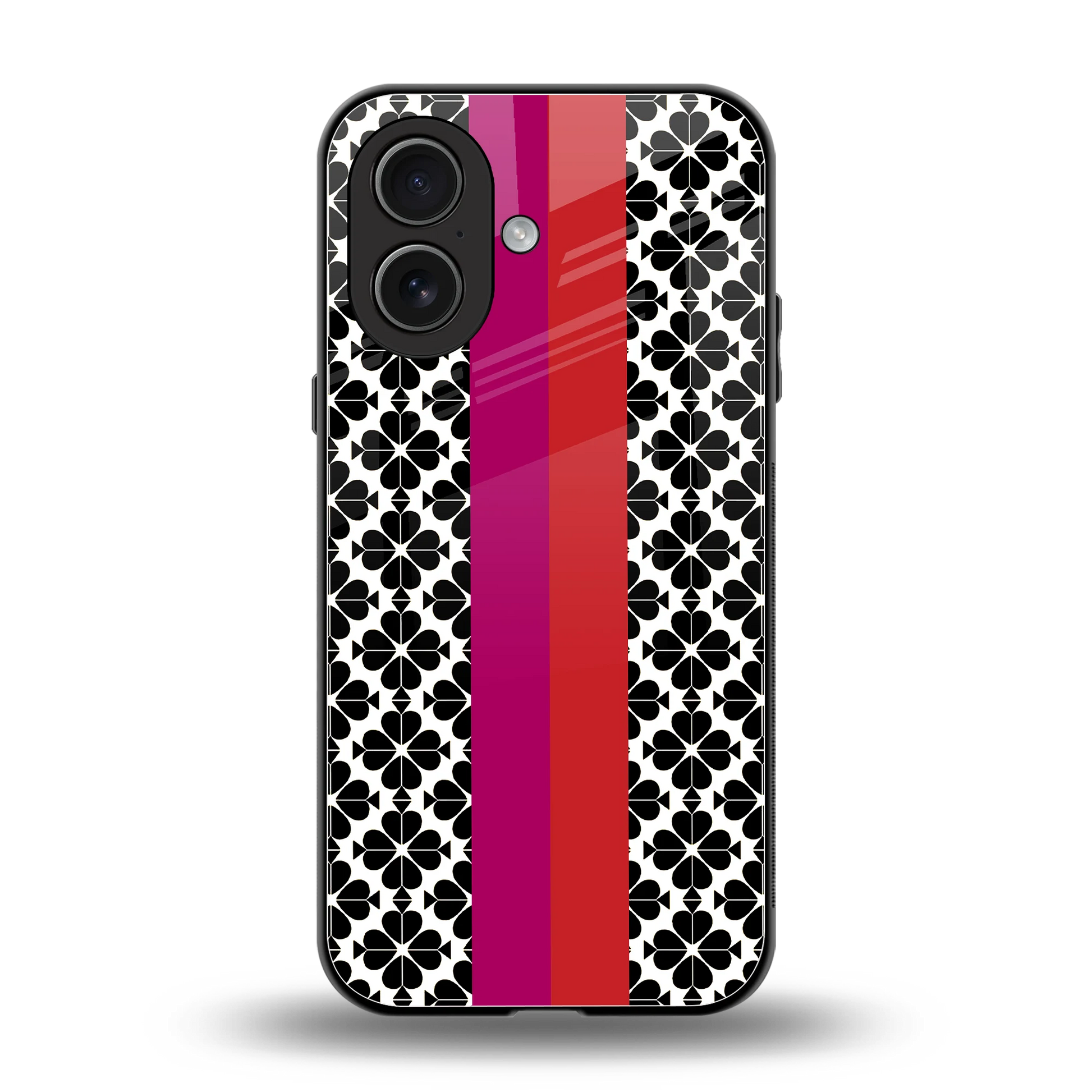 Rosy Noir back phone cover | glass case for iphone 17