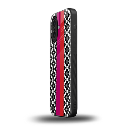 Rosy Noir iphone 17 mobile cover | shockproof glass phone case