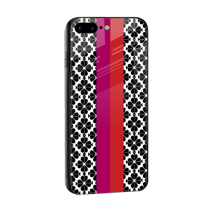 Rosy Noir sleek iphone 8 plus cover with tempered glass back and TPU edges