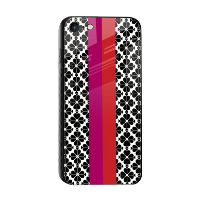 Rosy Noir sleek iphone 7 cover with tempered glass back and TPU edges
