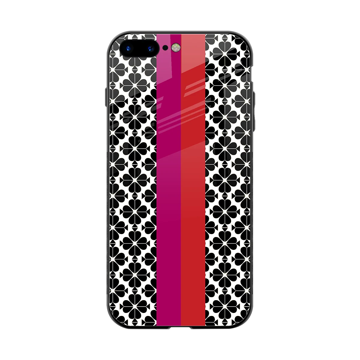 Rosy Noir back phone cover | glass case for iphone 8 plus