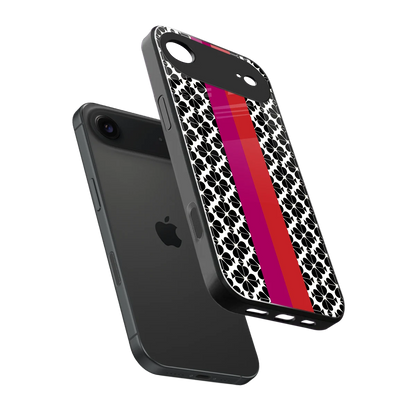 Rosy Noir sleek iphone air cover with tempered glass back and TPU edges