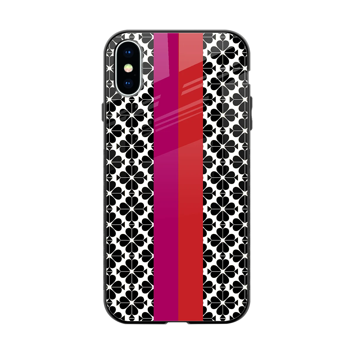 Rosy Noir back phone cover | glass case for iphone x
