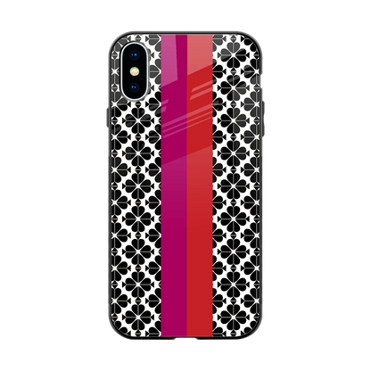 Rosy Noir back phone cover | glass case for iphone x