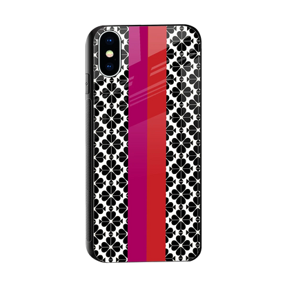 Rosy Noir sleek iphone x cover with tempered glass back and TPU edges