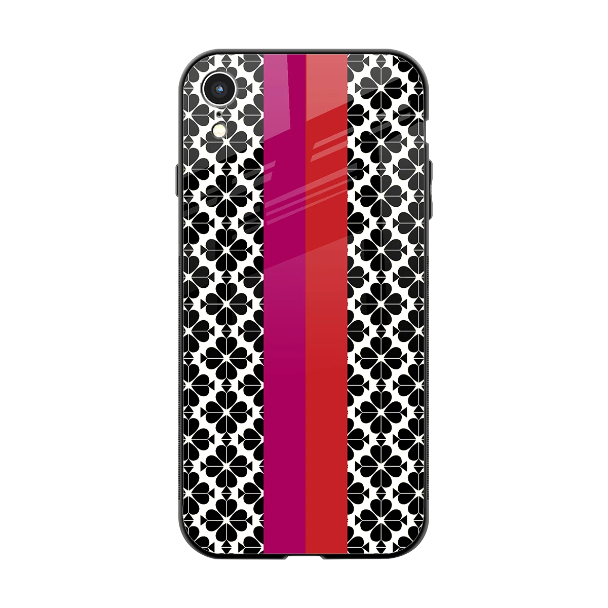 Rosy Noir back phone cover | glass case for iphone xr