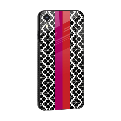Rosy Noir sleek iphone xr cover with tempered glass back and TPU edges
