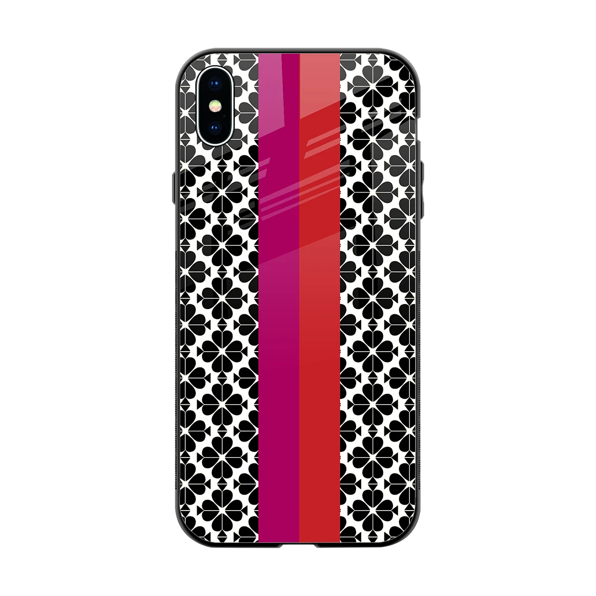 Rosy Noir back phone cover | glass case for iphone xs max
