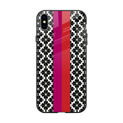 Rosy Noir back phone cover | glass case for iphone xs max