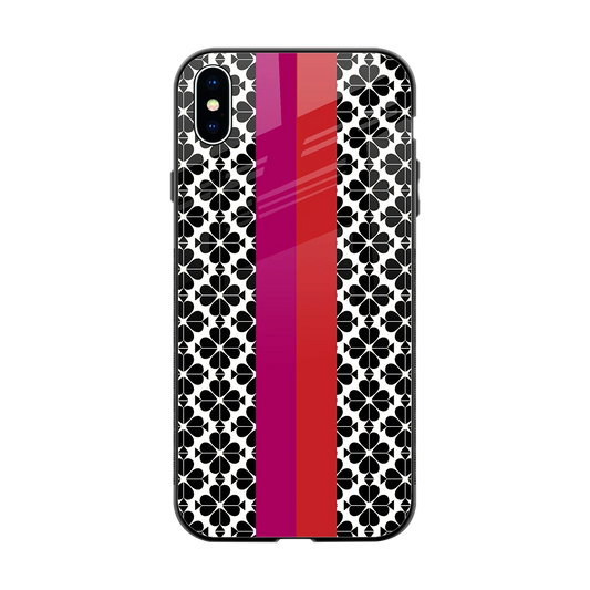 Rosy Noir back phone cover | glass case for iphone xs max