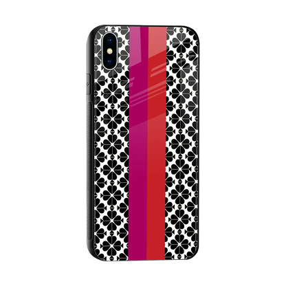 Rosy Noir sleek iphone xs max cover with tempered glass back and TPU edges