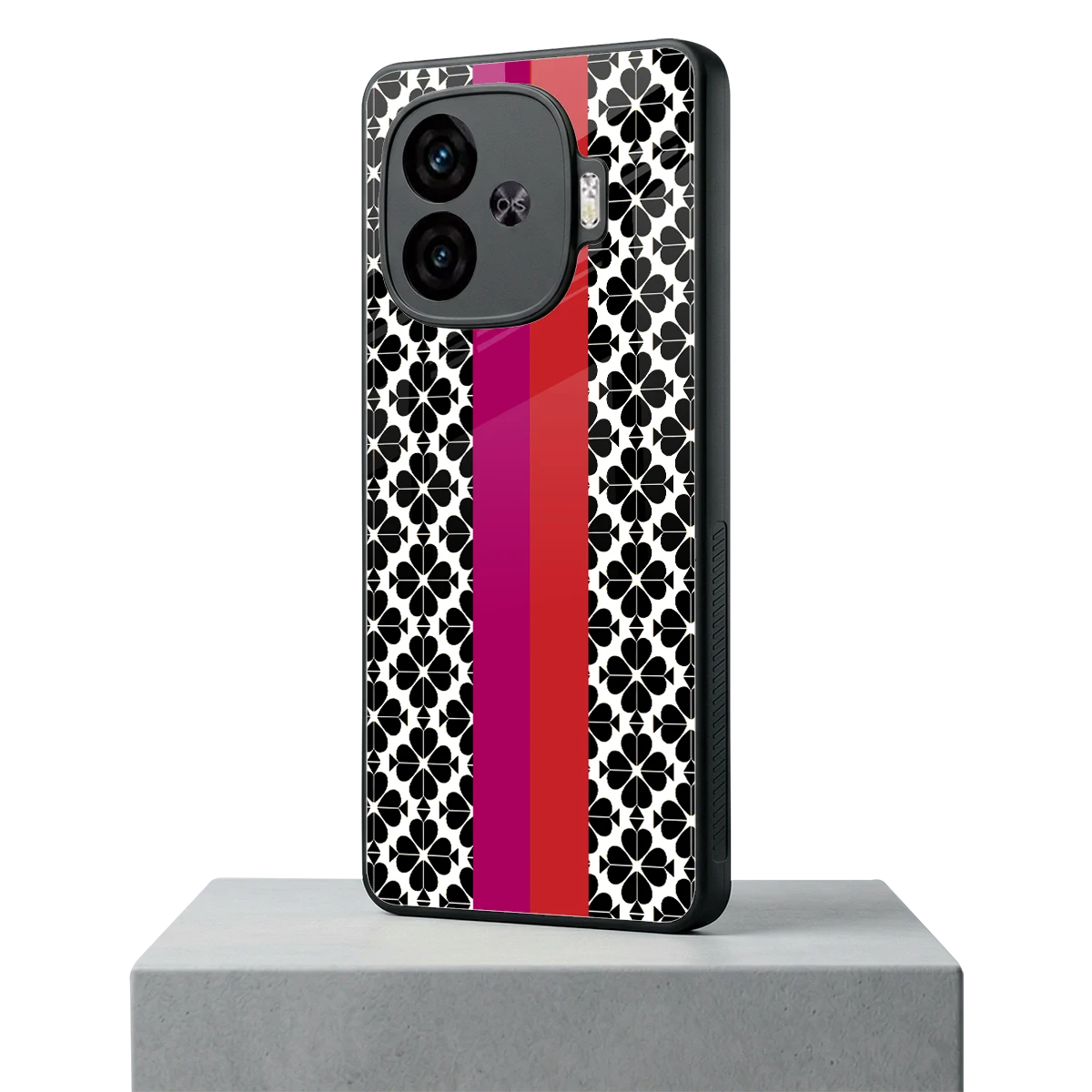 Rosy Noir iqoo neo 10r 5g mobile cover | shockproof glass phone case