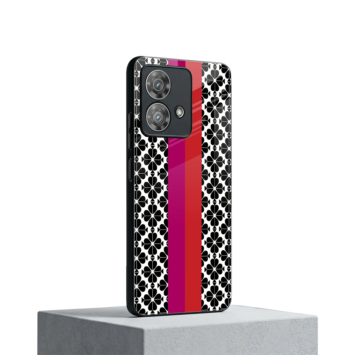 Rosy Noir motorola edge 40 neo 5g mobile cover | shockproof glass phone case