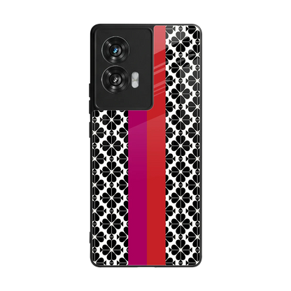 Rosy Noir back phone cover | glass case for motorola edge 50 fusion