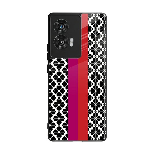 Rosy Noir back phone cover | glass case for motorola edge 50 fusion
