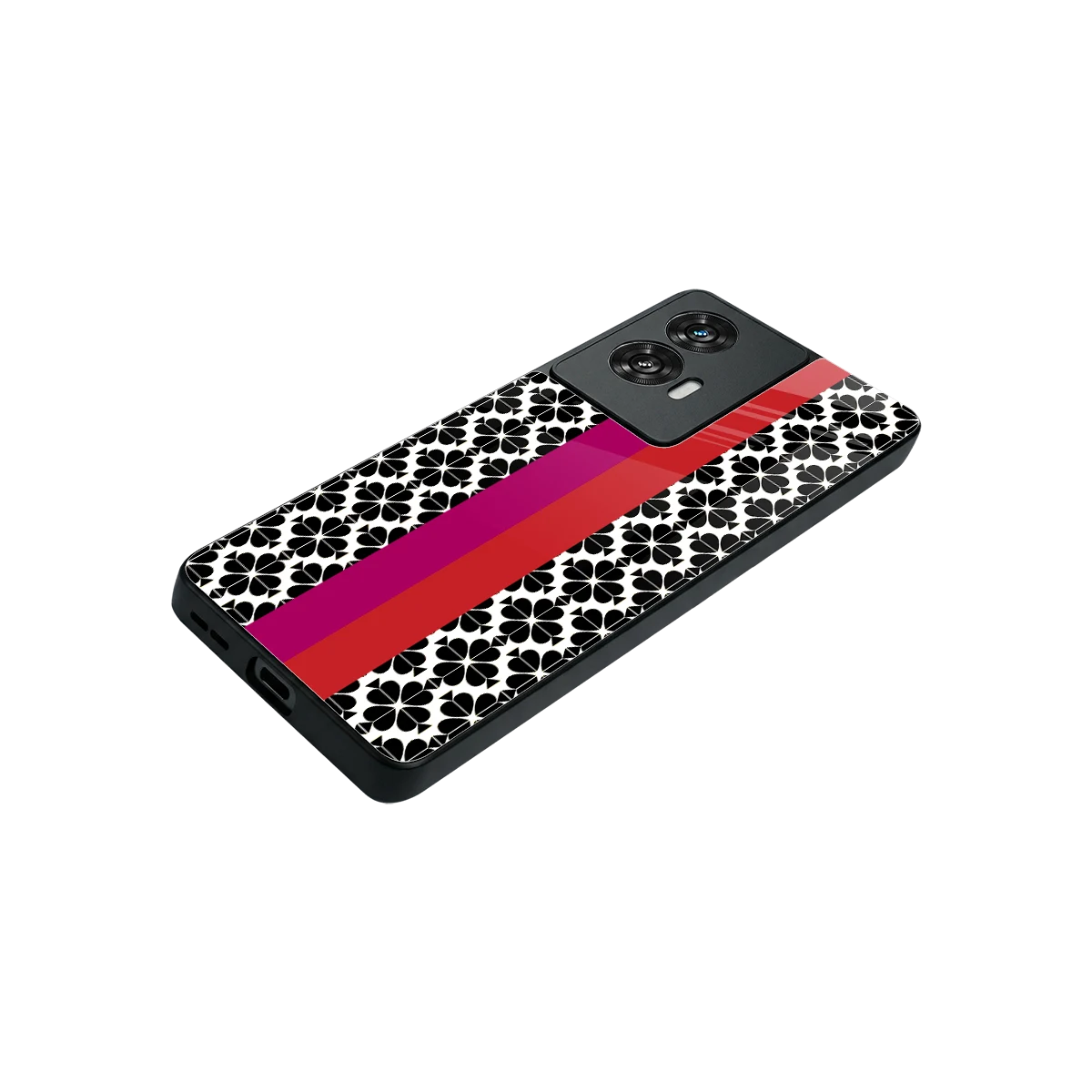 Rosy Noir stylish phone case for motorola edge 50 fusion | glossy glass and slim fit
