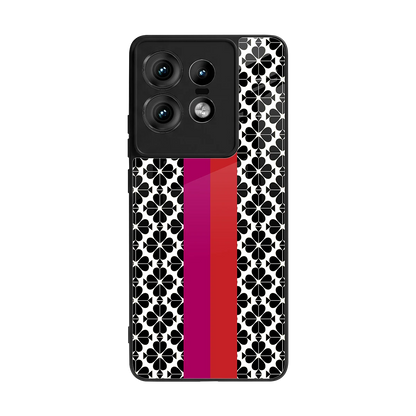Rosy Noir back phone cover | glass case for motorola edge 50 pro