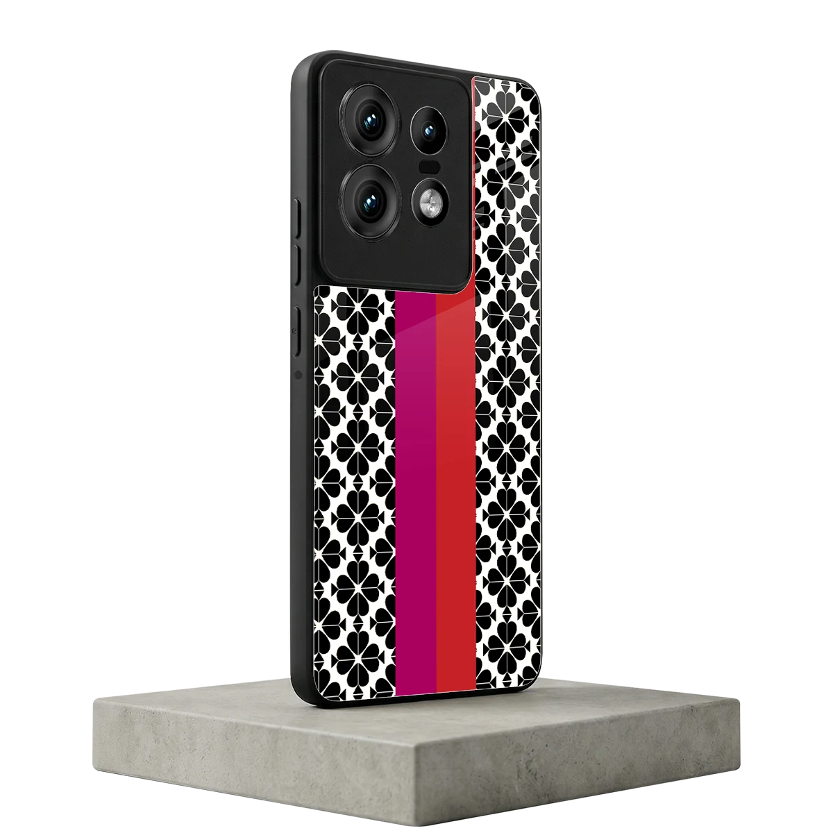 Rosy Noir motorola edge 50 pro mobile cover | shockproof glass phone case