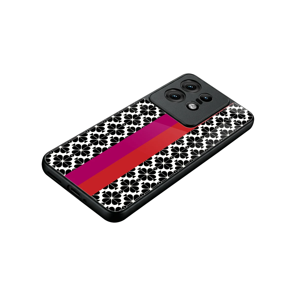 Rosy Noir stylish phone case for motorola edge 50 pro | glossy glass and slim fit