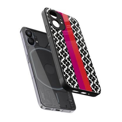 Rosy Noir sleek nothing phone 1 cover with tempered glass back and TPU edges