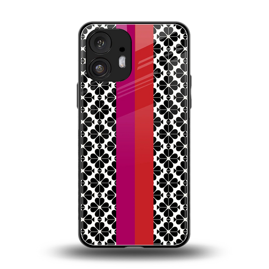 Rosy Noir back phone cover | glass case for nothing phone 2