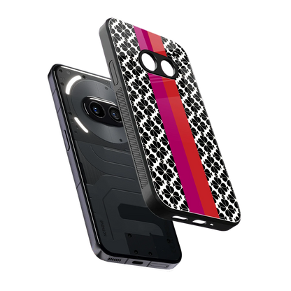 Rosy Noir sleek nothing phone 2a plus cover with tempered glass back and TPU edges