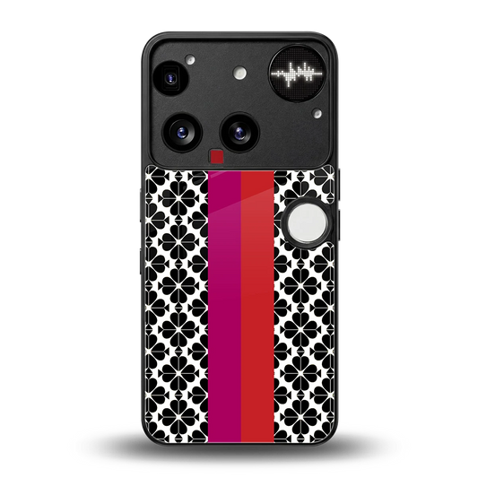 Rosy Noir back phone cover | glass case for nothing phone 3