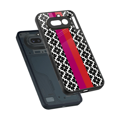 Rosy Noir sleek nothing phone 4a cover with tempered glass back and TPU edges