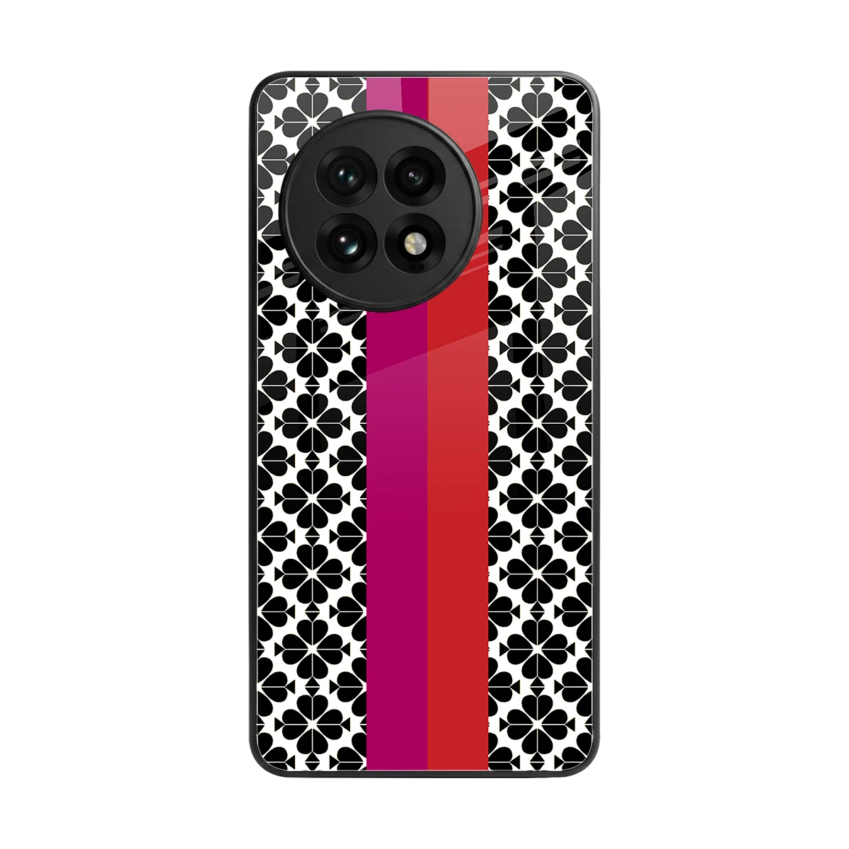 Rosy Noir back phone cover | glass case for oneplus 13r
