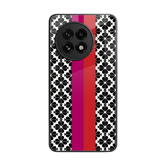 Rosy Noir back phone cover | glass case for oneplus 13r