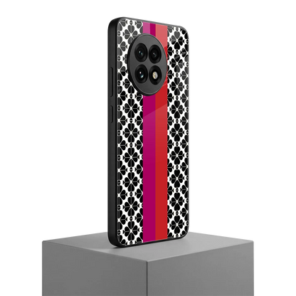 Rosy Noir oneplus 13r mobile cover | shockproof glass phone case
