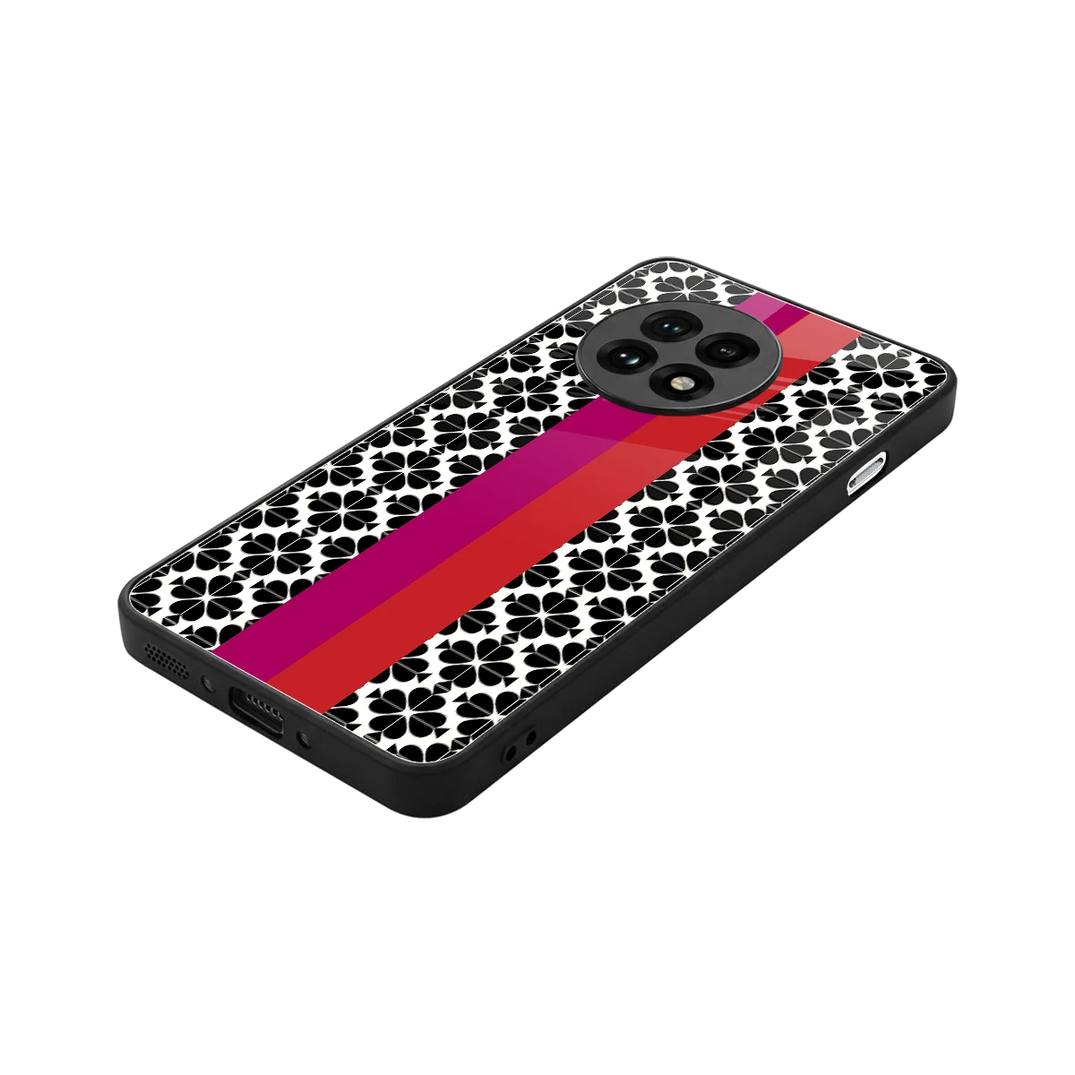 Rosy Noir stylish phone case for oneplus 13r | glossy glass and slim fit