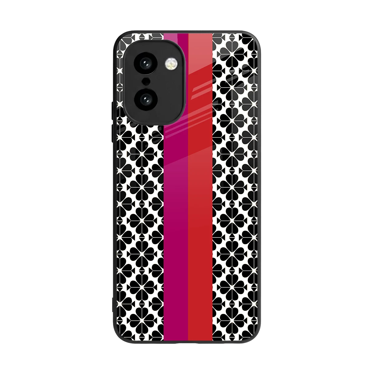 Rosy Noir back phone cover | glass case for oneplus 15r