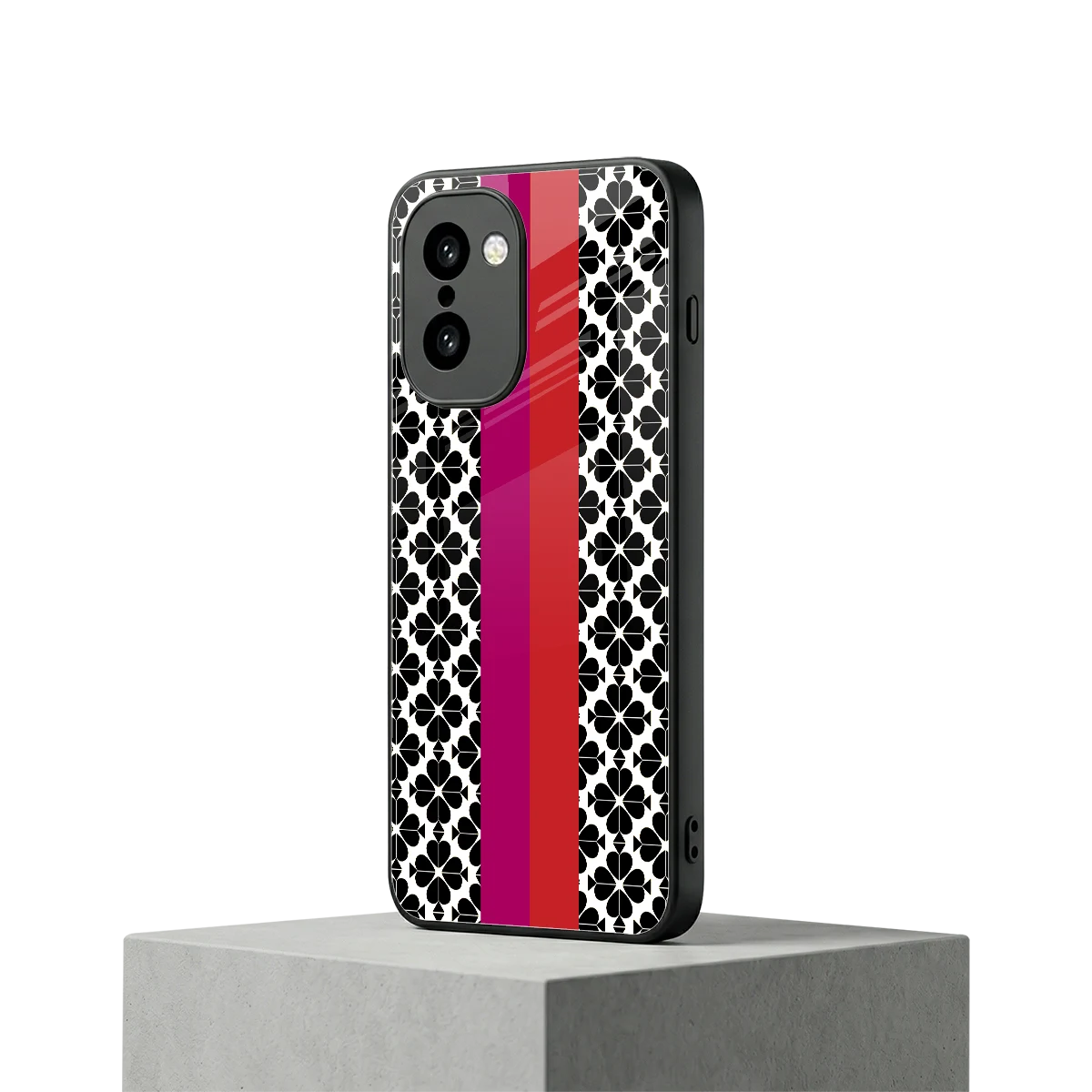 Rosy Noir oneplus 15r mobile cover | shockproof glass phone case