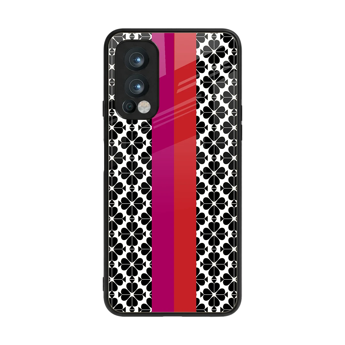 Rosy Noir back phone cover | glass case for oneplus nord 2